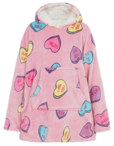 Older Girls Over Sized Hoodie Hooded Jumper PJ Love Hearst 10 Year + - Picture 1 of 1