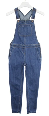 ASOS Jeans De Mujer UK 2 Overoles Ajustados Con Bolsillos De Mezclilla Azul - Imagen 1 de 4