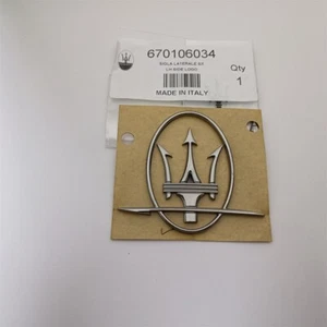 Maserati Levante 3.8T LH Side Trident Badge Emblem OEM 670106034 - Picture 1 of 3