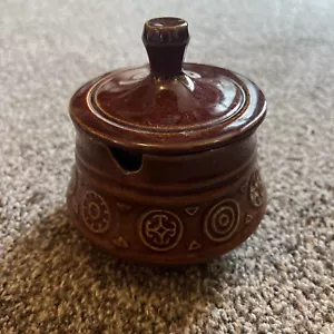 Ulster Ceramic Pottery Sugar Bowl In Brown - Ireland - Picture 1 of 7