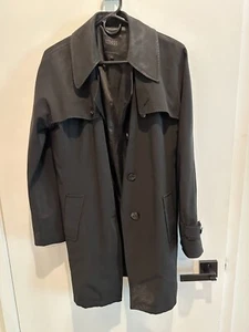 Hilary Radley Black Double Breasted Trench Coat Size 6 - Picture 1 of 4