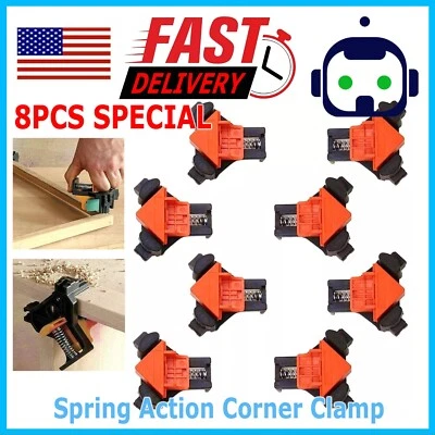 Abrazadera de esquina de ángulo recto de 90 grados 8X madera para carpintería Kreg plantillas abrazaderas herramienta Foto 1 de 4