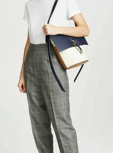 $ 395 NEU MIT ETIKETT ZAC POSEN GESICHERT FARBE-BLOCK LEDER SCHULTERTASCHE MARINEBLAU COMBO - Bild 1 von 9