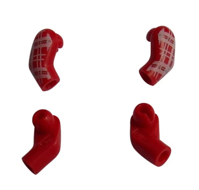 Lego 4x Arm / Arme / Armpaare rot  weiss kariert für Minifiguren Neu - Bild 1 von 2