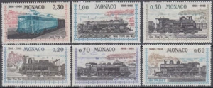 MONACO SC #692-7 CPL SET NUOVO NUOVO di 6 - LOCOMOTIVE, 100° ANNO NIZZA-MONACO FERROVIA - Foto 1 di 1