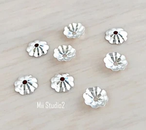 50 Stck. 5 mm Blume Perlen Kappe Sterlingsilber 925 F62s - Bild 1 von 2