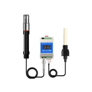 2-in-1 Rail Mount PH EC Meter w/ Screen Plastic Electrode RS485 for Agriculture - Picture 1 of 1