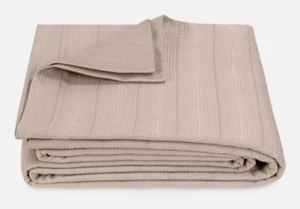 MATOUK~AUGUSTA Coverlet~1 KING~DUNE~TAN/BEIGE~100% cotton~NWT~ - Picture 1 of 3