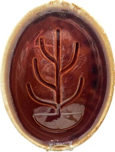 Vintage McCoy Pottery Brown Drip Glaze “Tree of Life” Platter 7017 - Picture 1 of 6