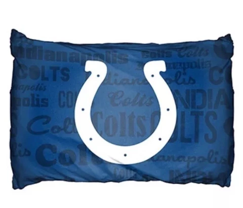 New NFL Pillowcase Indianapolis Colts Football Team 20' x 30" Standard Set of 2 Cover