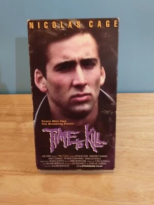 Time To Kill 1989 VHS Cult Drama Action Ace Video Nicolas Cage Edde - Image 1 of 3