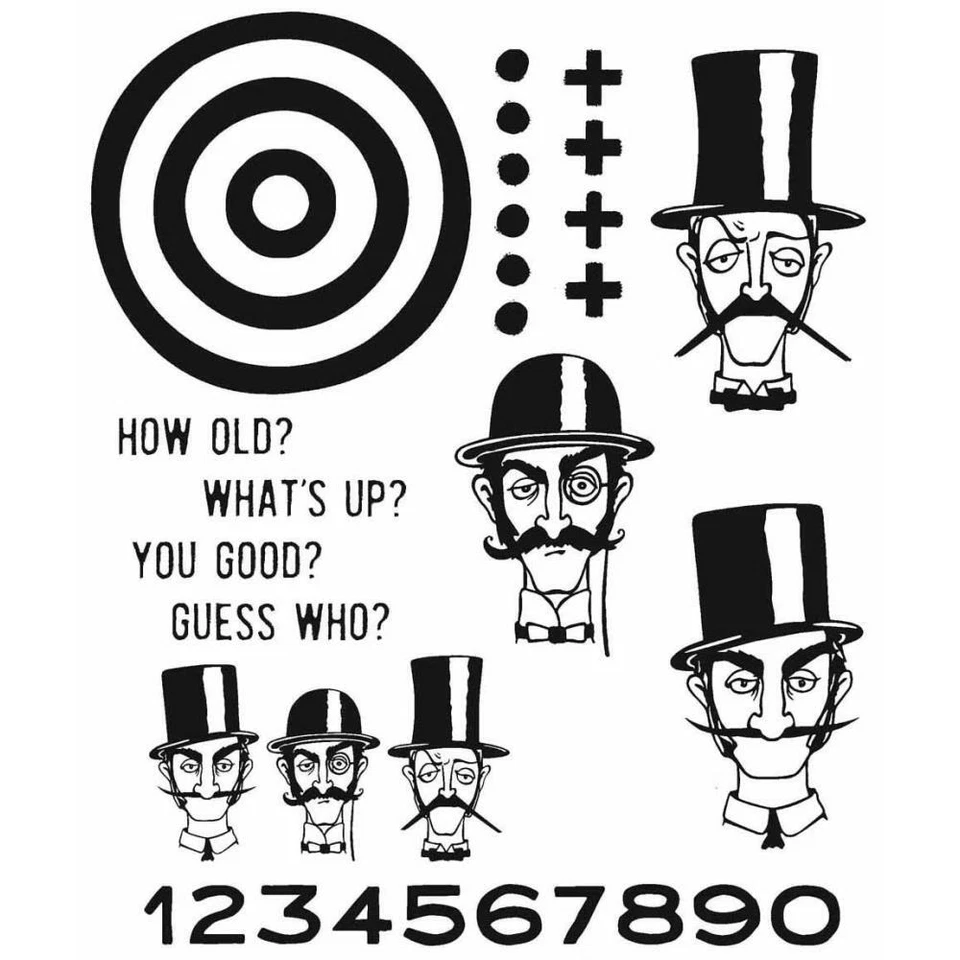 Tim Holtz Stampers Anonymous "INQUISITIVE" conjunto de selos de borracha 2021 - Imagem 1 de 1