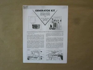 Reproduction OMC Outboard 50 HP Generator Kit Installation Instruction Manual - Picture 1 of 2