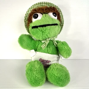 Peluche 12" Hasbro Softies Sesame Street BABY OSCAR THE GROUCH 1983 vintage - Foto 1 di 5