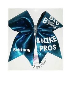  Personalized Big Bows Nike Pros  Mystique Spandex  Cheer Hair Bow - Picture 1 of 1