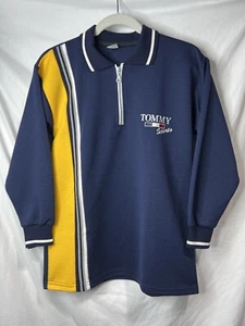 Vintage Y2K Tommy SPORTS Tommy USA Logo langärmeliges Poloshirt Reißverschluss Größe M - Bild 1 von 11