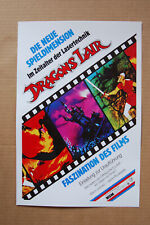 Dragons Lair #3 Arcade Flyer Video Game promotional poster 