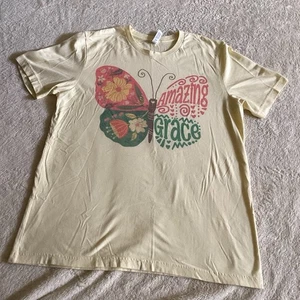 Bella + Canvas Amazing Grace T-Shirt Christian Spiritual Woman's Sz L EUC - Picture 1 of 10