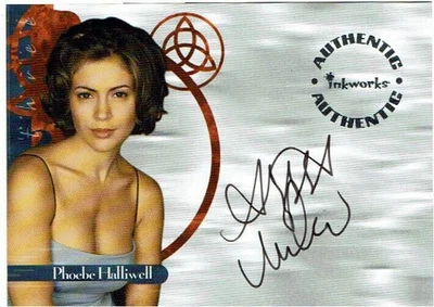 Charmed Power of Three Inkworks Autograph Card A3 Alyssa Milano Phoebe Halliwell - Image 1 of 2