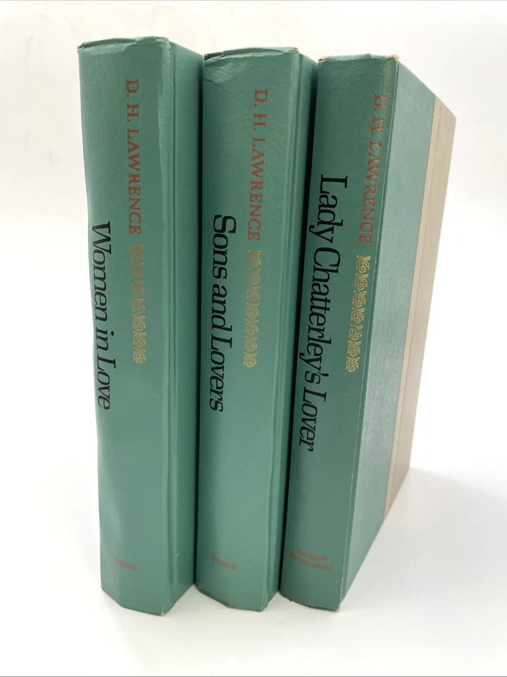 DH Lawrence Set of 3 Books Lady Chatterley Sons & Lovers Women in Love HC Books Foto 1 de 4