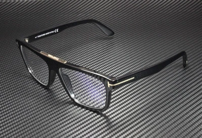 Tom Ford Cecilio-02 FT0628 001 Shiny Black Blue Block 57 mm Men's Sunglasses - Image 1 of 4