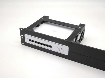 Rack mount for Ubiquiti USW-Pro-XG-8-PoE 19inch 2U 19inch - Black - Image 1 of 2