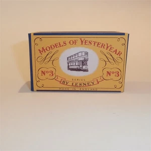 Matchbox Lesney Yesteryear 3 a E Class Tramcar A Style Repro Box - Picture 1 of 5