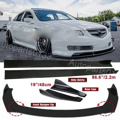 Front Bumper Lip Spoiler Splitter +Side Skirt +Rear Lip For Acura TL Sedan Foto 1 de 4
