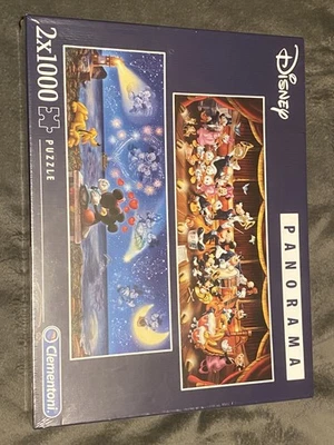New Sealed Clementoni Panorama Disney 2 x 1000 Piece Jigsaw Puzzles Mickey - Image 1 of 4