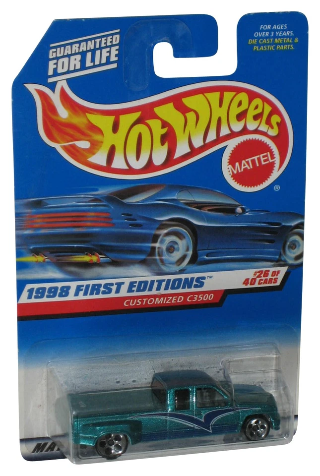 Hot Wheels 1998 Prime Edizioni 26/40 Teal Camion Giocattolo C3500 #663 - Immagine 1 di 1