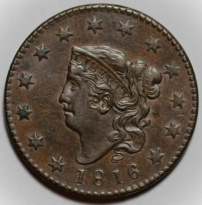 1816 Coronet Head Large Cent (N-7) - US 1c Copper Coin - Image 1 of 4