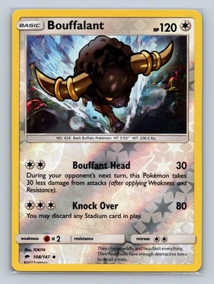 SM - Burning Shadows #108/147 Bouffalant Reverse Holo - Image 1 of 2