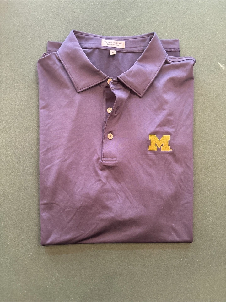 Peter Miller University Of Michigan Golf Polo Size Xl Excellent Condition - Image 1 of 1