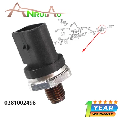 For Mercedes-Benz S-Class W220 V220 W221 S320 S400 S420 450 Fuel Pressure Sensor Foto 1 de 4