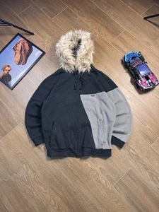 Vintage Rip Curl Big Logo If Six Was Nine LGB Style Vintage Y2K Fur Zip Hoodie - Picture 1 of 9