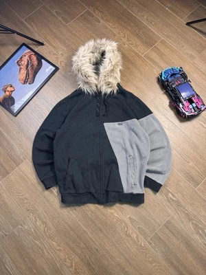 Vintage Rip Curl Big Logo If Six Was Nine LGB Style Vintage Y2K Fur Zip Hoodie - Image 1 of 4