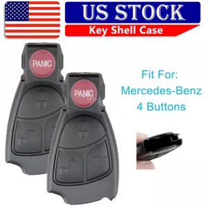2 Replacement for Mercedes Benz C CL SL SLK E S Class Remote Car Key Fob Shell - Picture 1 of 7