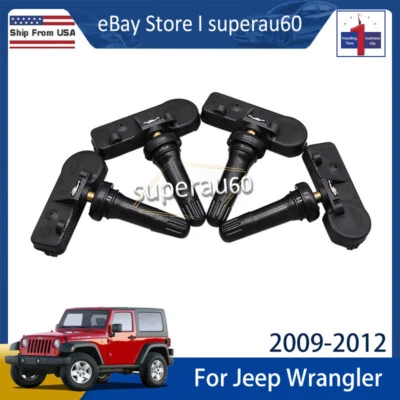 4x Tire Pressure Sensor For 2009-2012 Jeep Wrangler TPMS 56029479AB 56029479AA - Image 1 of 4