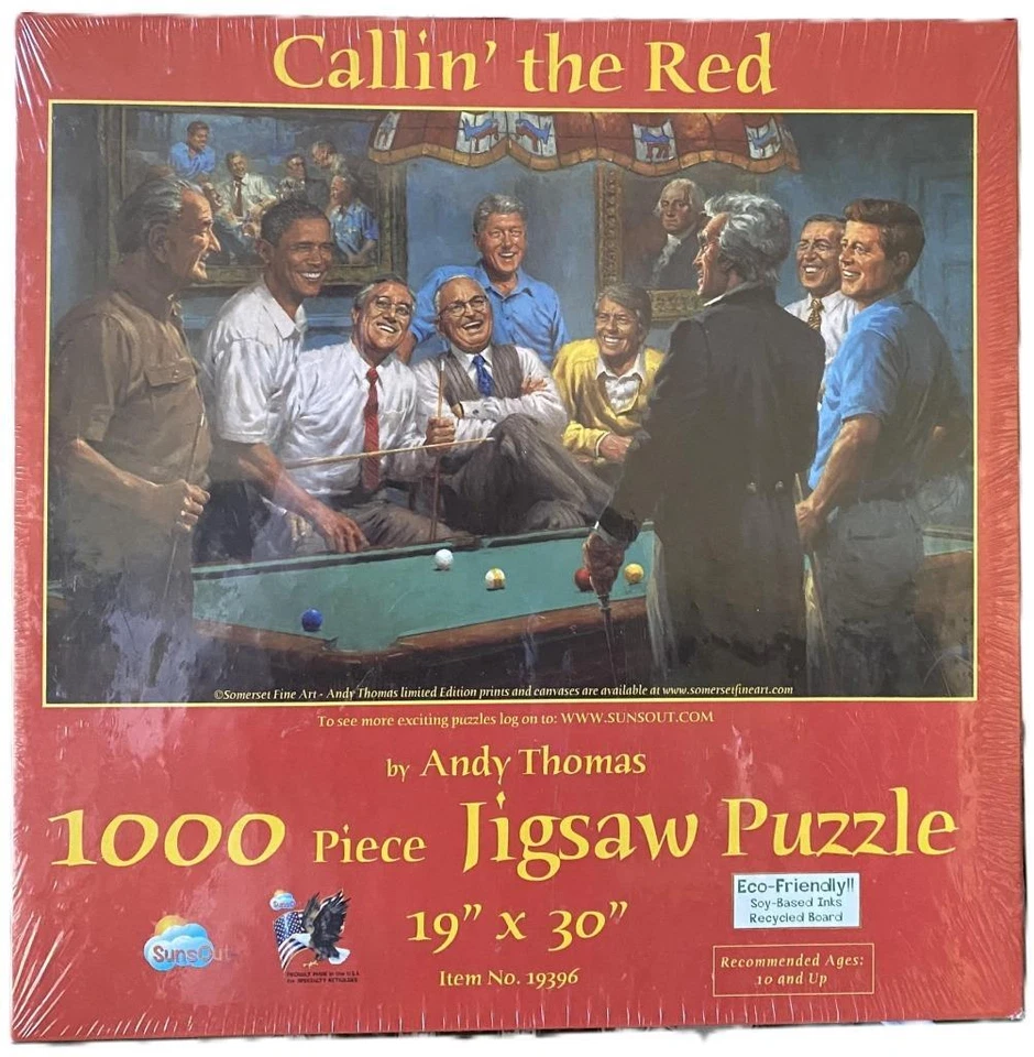 SunsOut jigsaw puzzle;  Callin' the Red by Andy Thomas;  1000 pcs - Image 1 of 1