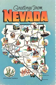 Postkarte Karte Nevada - Bild 1 von 2