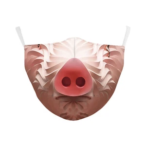 Adult Unisex Protective 3D Facemaks Adjustable Washable Funny 3D Pig Face Masks - Picture 1 of 11