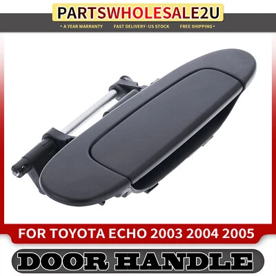 Manija de puerta exterior negra lisa para pasajero trasero Toyota Echo 2003 2004-2005 Foto 1 de 4
