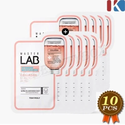 TONYMOLY Master Lab Mask Sheet 19g x 10pcs Collagen Brightening Mask Sheets NEW - Image 1 of 4