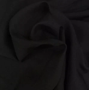 Black Polyester Suiting fabric 60” Width Sold By The Yard - Picture 1 of 1