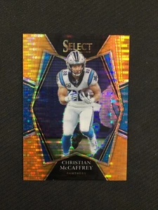 2021 Panini Select #107 Christian McCaffrey Premier Level Orange Pulsar Prizm /7 - Picture 1 of 2