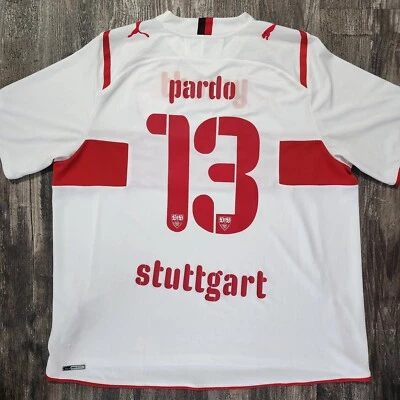 2010 Puma Stuttgart Home Soccer Jersey Pavel Pardo Men XL Mexico Bundesliga - Image 1 of 4