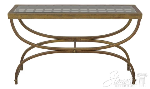 59702EC: Modern Design Metal & Glass Top Console Sofa Table Cover