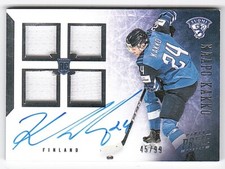 2019-20 Panini Prime Kaapo Kakko Finland Pre-Rookie Finland Jersey Auto #45/99