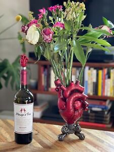 Anatomical Heart Vase Resin Flower Pot Home Shelf Table Decor Desktop Ornament