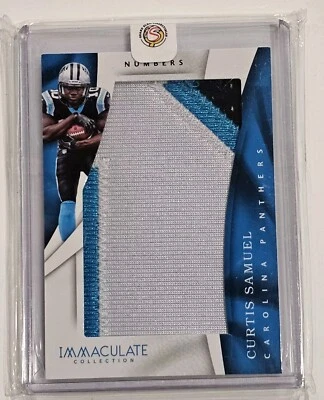 2017 Panini Immaculate Collection Numbers 03/50 Curtis Samuel #IM-CS 3 Color Jer - Image 1 of 2